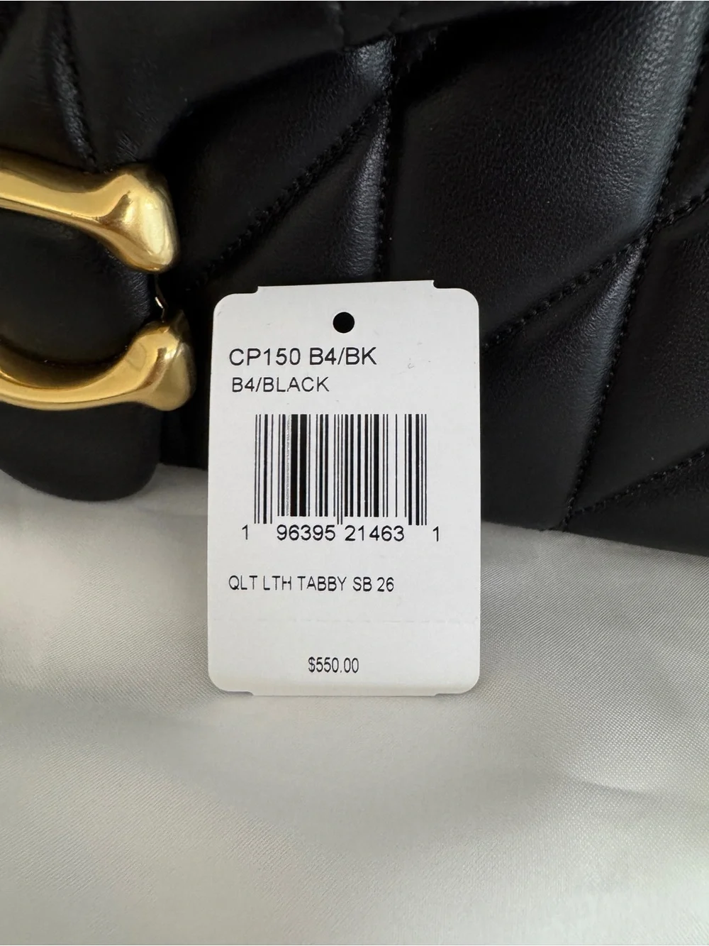 Coach Quilted Tabby 26 in Black - Picture 10 of 10